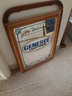 Vintage Genesee Light Beer Hanging Bar Mirror Sign Clean Mint Condition 