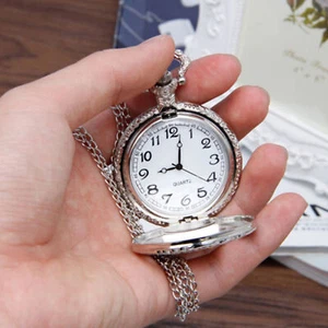 Necklace pocket watch, steam train style, alloy quartz movement accessories  - Picture 1 of 14