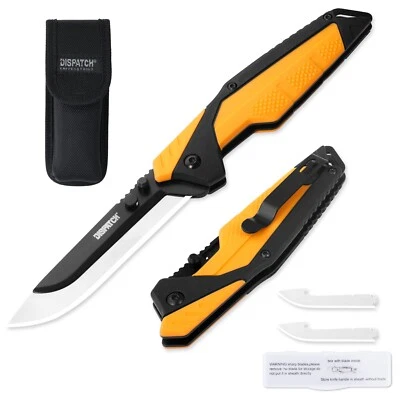 DISPATCH 3.5" EDC Replaceable Blade Folding Pocket Knife Hunting Knife EDC Pocket Knife