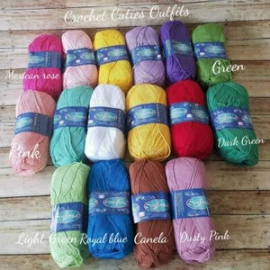 Cotton Sinfonia Yarn Mercerized Sport Weight Yarn, Soft Omega Yarn Hilazas  - Picture 1 of 46