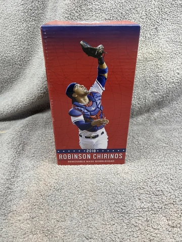 2018 TEXAS RANGERS Robinson Chirinos Removable Mask Bobblehead SGA Cover