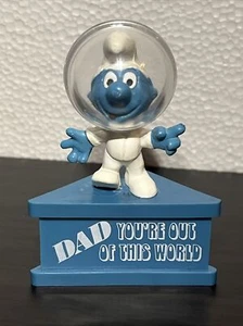 Rare Vintage Moon SPACE Smurf Gram Sockel World DAD Sockel Stand Display ARTEMIS - Bild 1 von 5