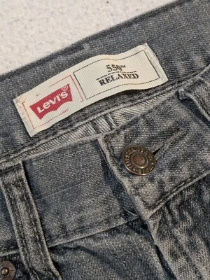 Levis 550 черный джинсовой ткани расслабленный крой прямые штанины Jean размер девочек 14 Reg света стирка - Изображение 1 из 4