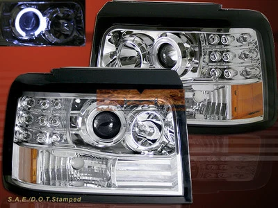FAROS LED HALO PROYECTOR FORD BRONCO F-150/250/350 92-96 Foto 1 de 2