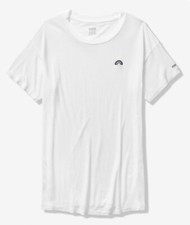VICTORIA'S SECRET PINK GIRLFRIEND TEE TRIUMPH WHITE RAINBOW MEDIUM T SHIRT TOP M
