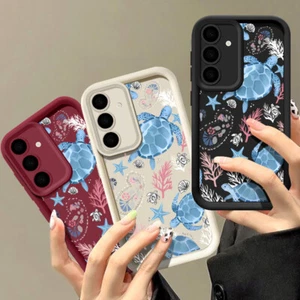 Etui Pour Samsung S25 Edge S24 Ultra S23 S22 A06 A15 A55 Coque Tortues Antichoc - Zdjęcie 1 z 20