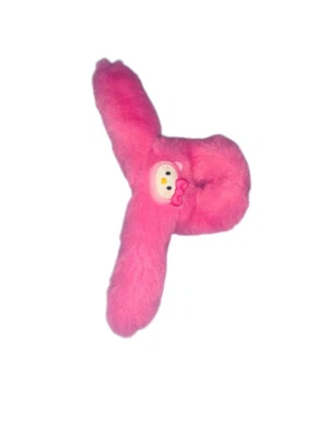 Pinza de pelo de gatito rosa esponjosa | Piel de felpa suave | Lindo acceso al cabello para niñas Foto 1 de 4