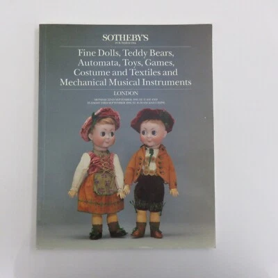 catalogue de vente aux enchères SOTHEBY'S 1986 : poupées OURS jouets AUTOMATES - Photo 1/4