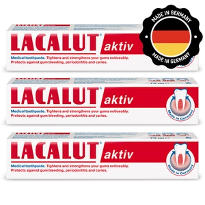 🪥LACALUT® Aktiv - Chlorhexidine Gum Repair Anti-Gingivitis Toothpaste. 3x 75ml - Picture 1 of 23