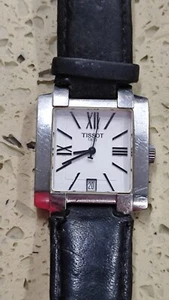 Tissot T-Trend Square Black Tank Mens Watch L860/960 Not Work For Parts - Picture 1 of 6