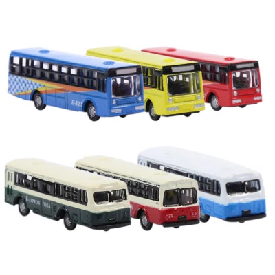 BS150 6pcs Diecast Model Bus Car N Scale 1:160 Train Layout  Free Wheels - Image 1 of 4