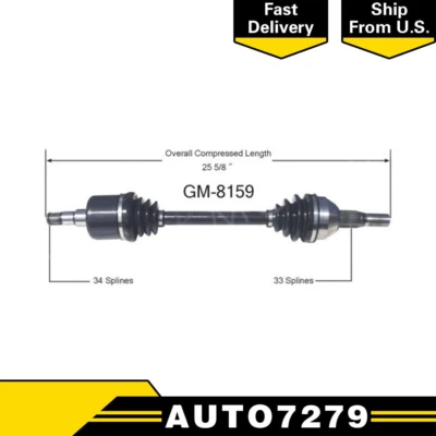 Eje CV articulado delantero derecho para Pontiac Montana tracción delantera 3,5 L 2009 2008 2007 2006 Foto 1 de 3