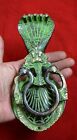 Vintage-Stil Lord Krishna schlangenförmiger Türklopfer handgefertigte Messingglocke Dez CJ40