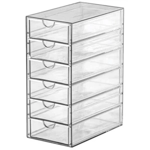 Cassettiera da Scrivania Trasparente Trasparente Cassettiera Organizer con Cassetti - Foto 1 di 12