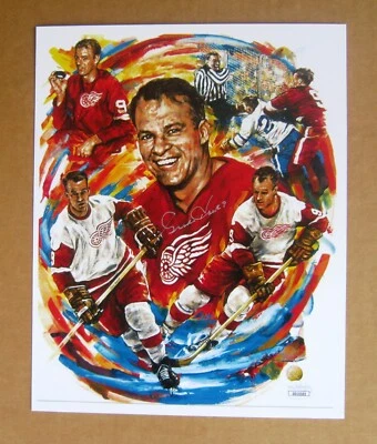  Detroit Red Wings Gordie Howe 8 x 10 Color Composite Photo - Copy of signed pic - Image 1 of 3