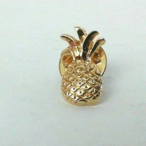 GOLDFARBENE ANANAS KRAWATTE UND ANSTECKNADEL, NEU - Bild 1 von 2