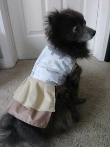 Lil' Dog Dress - Safari Animals - Handmade 20" Chest - Picture 1 of 6