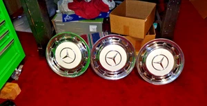 Set of (3) Vintage Mercedes Benz Hub Caps - Picture 1 of 8