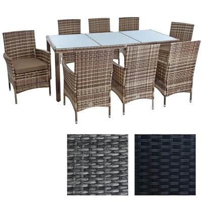 Polyrattan Sitzgruppe Essgruppe Gartenmöbel Set Rattanmöbel Gartenset Rattan - Bild 1 von 4