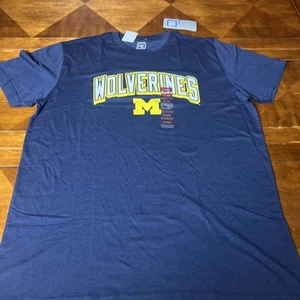 NEW Pro Edge Michigan Wolverines Size X-Large Navy Blue T Shirt - Picture 1 of 8