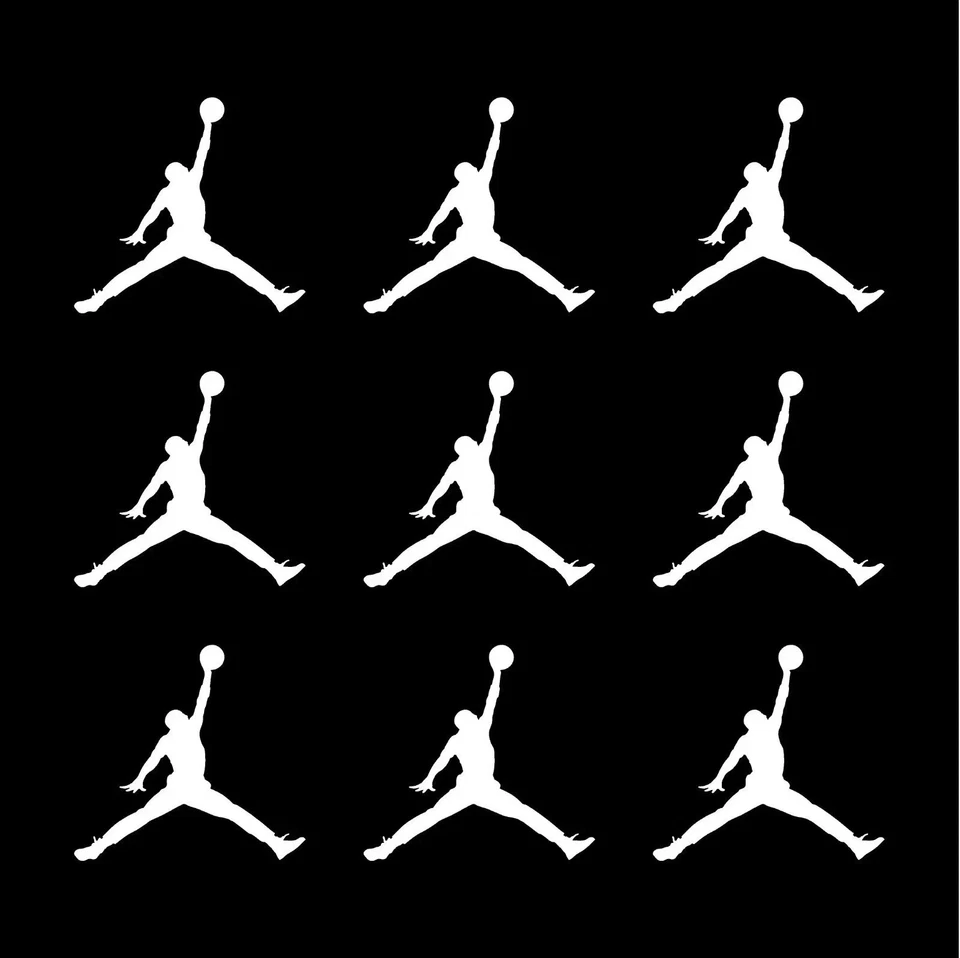 Jordan JUMPMAN Juego de Transferencia de 9 Hierro Sobre Vinilo Logo HTV Foto 1 de 1