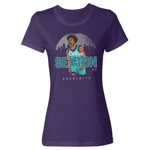 Collin Sexton 2 Charlotte Jersey - Basketball Tribute Ladies' Crewneck T-Shirt - Picture 1 of 3