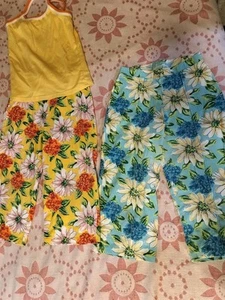 Vintage Circo Girls Flowered Stretch Pants & Top Lot 10/12 - Picture 1 of 18