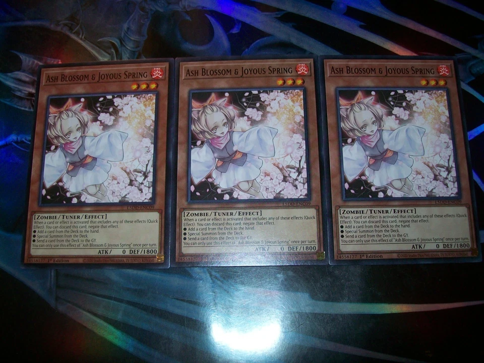 3 件 Ash Blossom & Joyous Spring 第 1 版普通 L5DD-ENC09 Yu-Gi-Oh! — 第 1/1 张图片