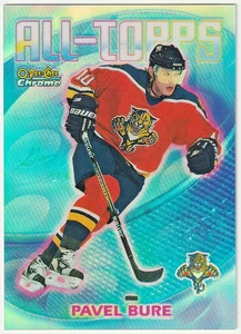 1999-00 O-Pee-Chee (Chrome) All-Topps Insert "Refractor" SSP # AT-15 Pavel Bure! - Foto 1 di 2