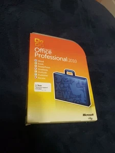 Microsoft Office Professional DVD 2010 Software Windows W/ Key - Picture 1 of 3