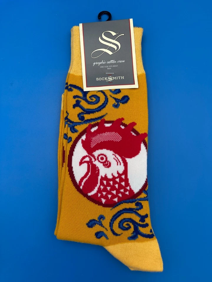Socksmith - Meias masculinas Crew - Tamanho único serve para a maioria - Novo com etiquetas - para caridade! - Imagem 1 de 1
