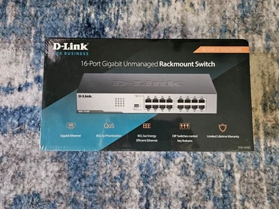 D-Link DGS-1016D Unmanaged 16-Port Gigabit Switch Desktop or Rackmount - Image 1 of 2