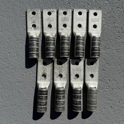Burndy YAZ392N 750Kcm 2-Hole Long Lug Qty 9 Pieces - Image 1 of 4