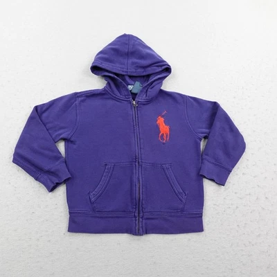 Vintage Polo Ralph Lauren Hoodie Toddler size 5 Blue Full Zip Sweatshirt Zip Up - Image 1 of 4