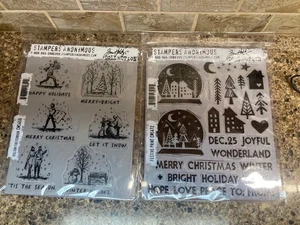 ZWEI Tim Holtz WEIHNACHTEN NEU Gummistempelsets Stampers Anonymous #2 - Bild 1 von 5