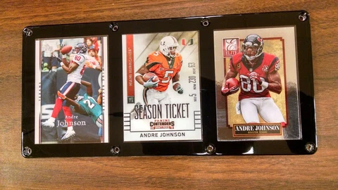 ANDRE JOHNSON 3 CARD PLAQUE MIAMI HURRICANES HOUSTON TEXANS Cover
