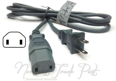 JI-HAW JHT-038 2-Prong AC Power Cord for XBox One 360 Falcon Jasper Slim Supply - Image 1 of 4