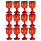 12Pcs Chinese Wedding Wine Cups Decorative Plastic Small Wine Cups Mini Liquor