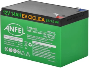 BATTERIA RICARICABILE BICICLETTA BICI ELETTRICA MONOPATTINI 12V 14AH 6-DZM-14 - Foto 1 di 8