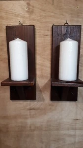 Pair Of Rustic Wall Sconces - Picture 1 of 5