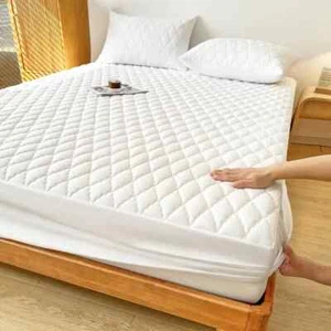 100% WATERPROOF Mattress Protector Quilted Mattress Bed Cover Wet Sheet Double - Picture 1 of 25
