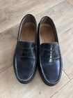 Rockport  Mens Leather Loafers Black Smart Dress School Shoes Slip On UK 6