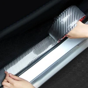 Cinta de fibra de carbono de goma 5 cm x 1 metro protector de puertas 5D - Imagen 1 de 6