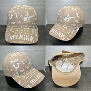 True Religion Brand Hat Buddha Khaki Sandstone Strapback Logo Cap H01 - Picture 1 of 9