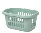 12 x 60L Plastic Hipster Laundry Basket SILVER SAGE Washing Cloth Linen Carrier