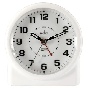 Acctim Central Analogue Alarm Clock Non Ticking Sweep Smartlite� Crescendo Alarm - Picture 1 of 13