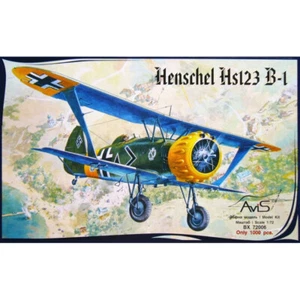 Henschel Hs123 B-1 - Plastic Model Kit Aircraft Biplane Scale 1:72 Avis 72006 - Picture 1 of 11