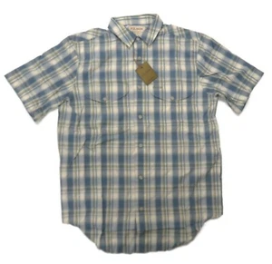 Filson Button Up Sport Hemd Herren Small Kurzarm Neu Blau Kariert Twin Lakes - Bild 1 von 7