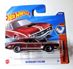 Hot Wheels - '69 Mercury Cyclone - Carta Breve 1:64 - Muscle Mania 2025 - HYY61 - Foto 1 di 2