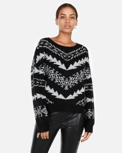 Express Miltered Geometric Pullover Sweater XS - Picture 1 of 3